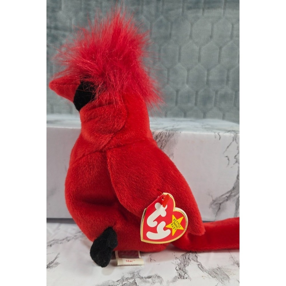 Ty Beanie Baby MAC The Cardinal Vintage Ty Stuffed Animal Plush‎ Toy